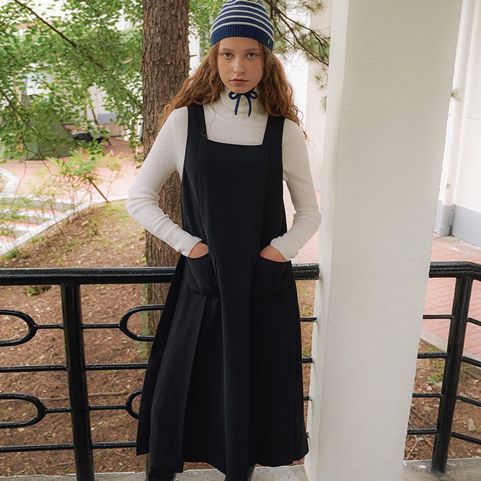 올리브데올리브 여성용 플리츠 주름 원피스