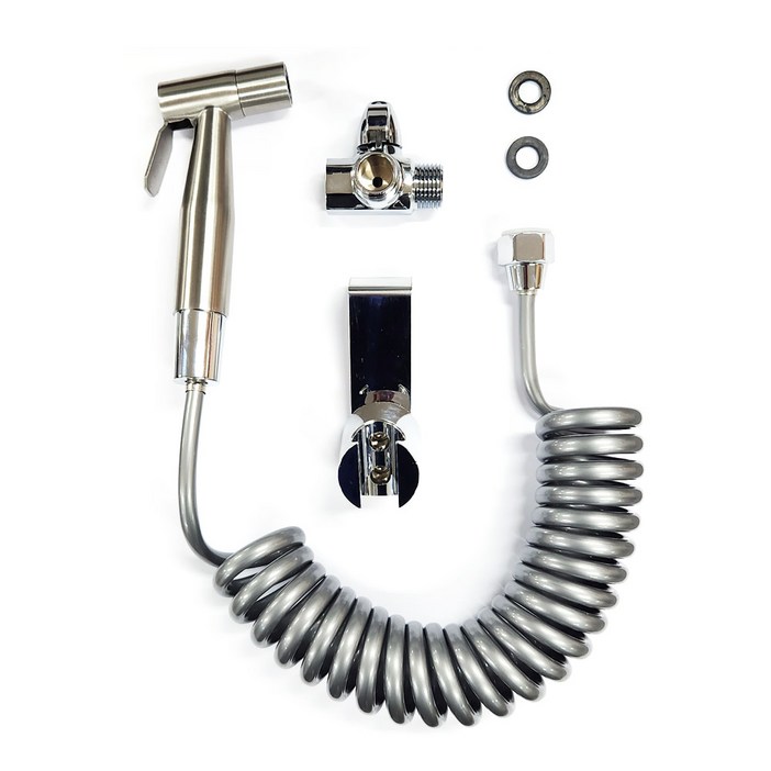 필터클래스 욕실 청소건  스프링 호스  T밸브  변기걸이 세트