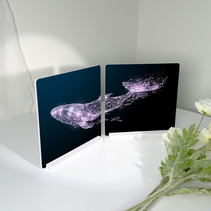 스탠드 액자 보라고래 2종 세트 pp410