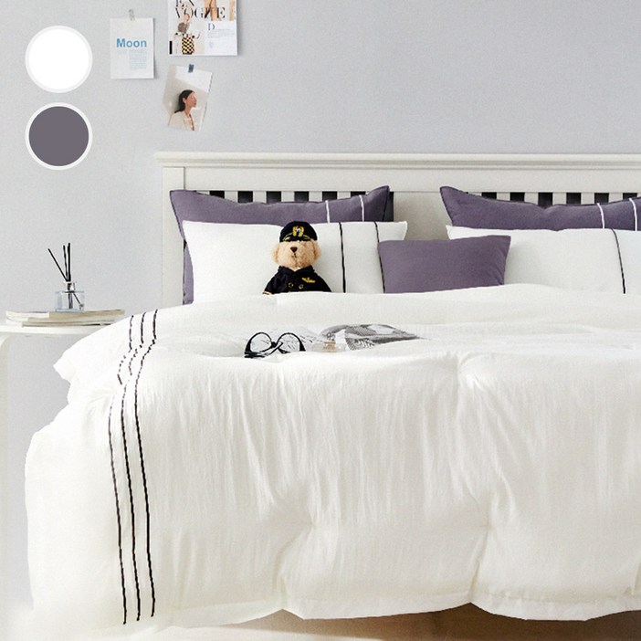 수젠하우스 코지 마이크로 실크 이불 패드 카페트 베개커버 침구 세트 2color