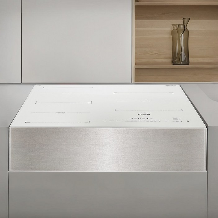 3구 전기레인지 빌트인 스텐드 하이라이트 인덕션, 프리스탠딩, 화이트