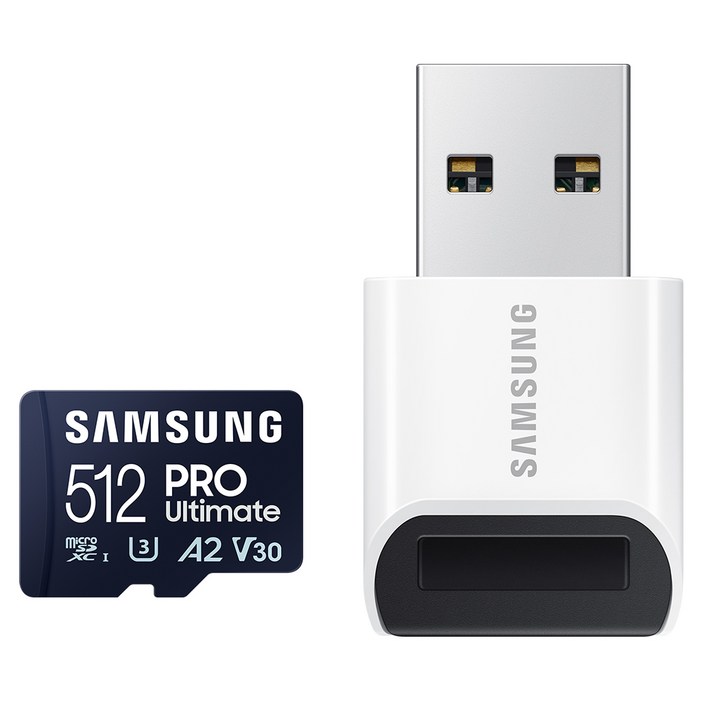 삼성전자 PRO Ultimate 512GB 리더기 마이크로SD 메모리카드 MBMY512SBWW, 512GB, 1개