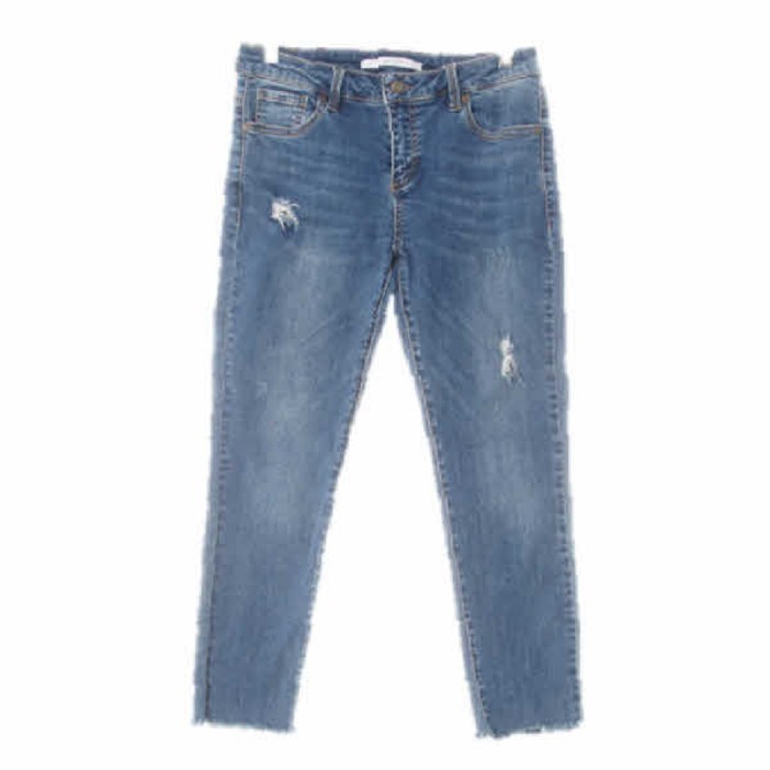 3769 게스 블루 데님 데미지컷팅크롭스키니진 28