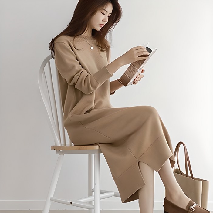 NewCare 니트원피스 라운드넥 롱원피스 NewCare 니트원피스 라운드넥 롱원피스