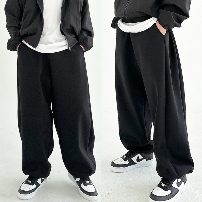 에스티오 기모추가당일출고 와이드 벌룬 트레이닝 조거 오버핏 빅사이즈 팬츠