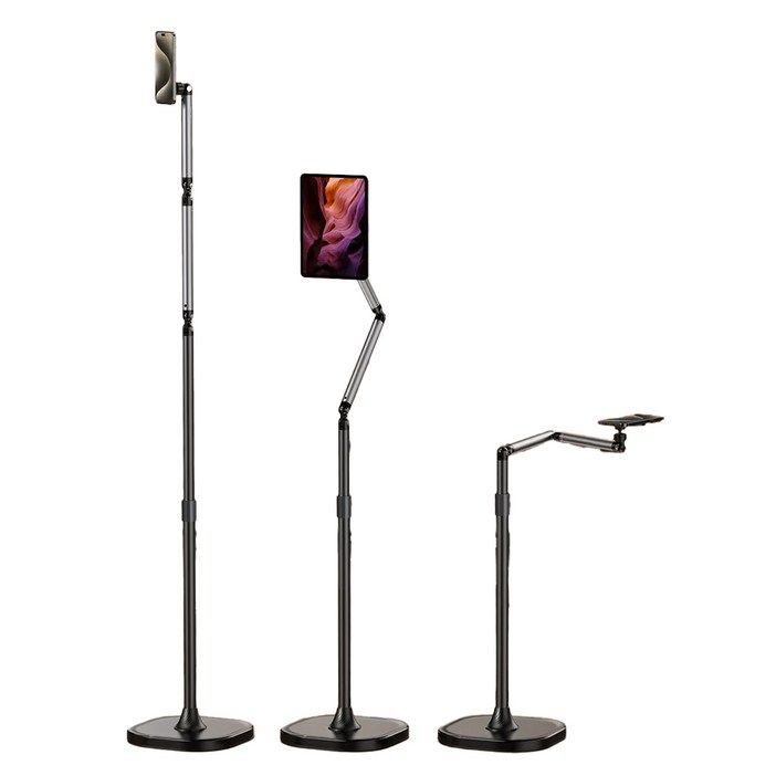 MONSTER LIGHT 맥플로어 맥세이프 누워서 보는 핸드폰 태블릿 거치대 스탠드 자바라 맥스탠드 침대용 바닥용, 1개