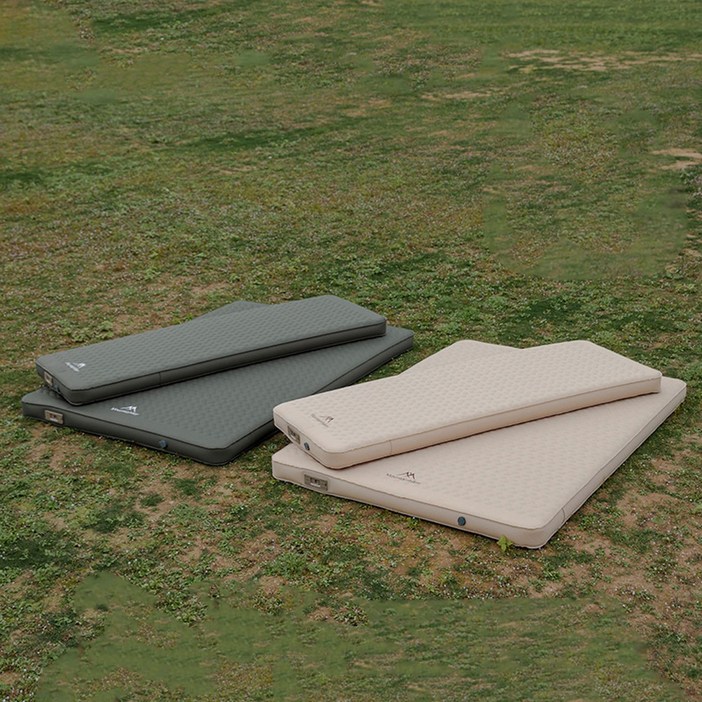 마운틴하이커 캠핑 에어 매트 휴대용 자충 매트리스 펌프 내장형