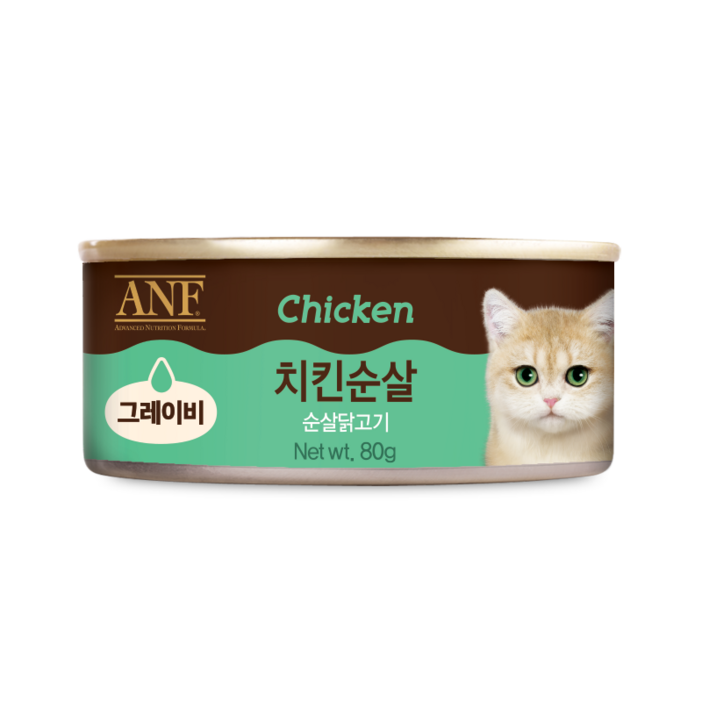 ANF 고양이 치킨순살 그레이비캔, 치킨, 80g, 24개
