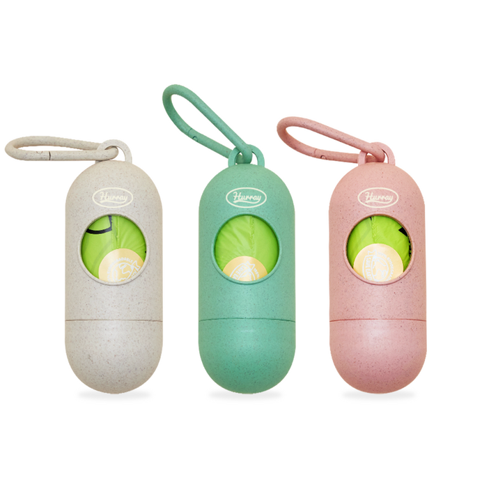 허레이 그린그린 풉백디스펜서 세트 생분해 배변봉투 똥츄, 아이보리, 1개, 1개입