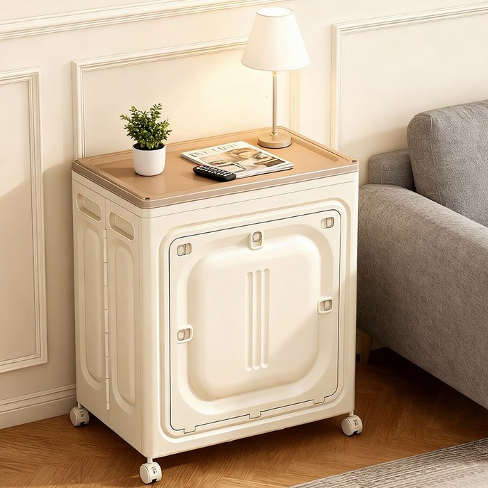 대용량 접이식 리빙박스 다용도 이동식 폴딩 박스 이불 옷 보관용 수납장 156L