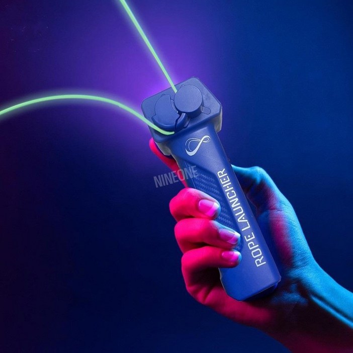 야광 로프 핸드헬드 무중력 라이트 발사기 2개 집스트링 충전형 회전 짚스프링 전기