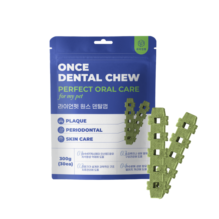 원스 강아지 덴탈껌 개껌 양치껌 치석제거껌 가수분해 간식 30개입