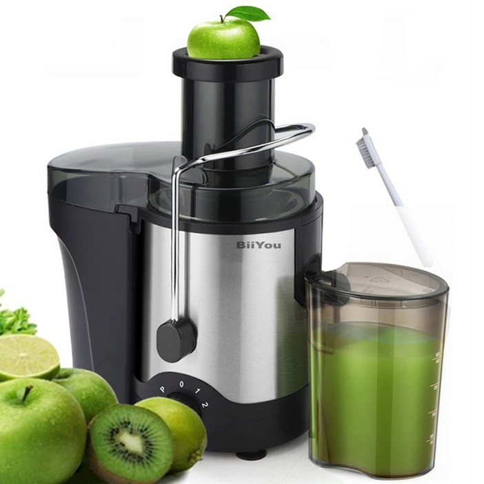 BiiYou 스테인리스 착즙기, 600ml 원액기 가정용 분리 과즙기 600W고출력 믹서기