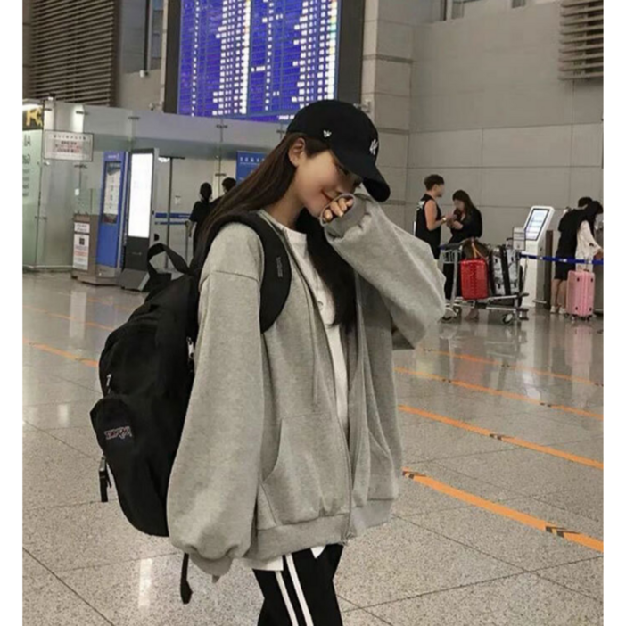 르네홈 학생 남여공용 심플 베이직 오버핏 후드집업 르네홈 학생 남여공용 심플 베이직 오버핏 후드집업