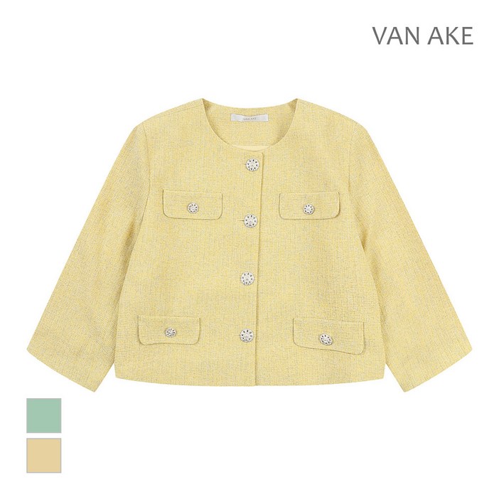 [반에이크] 라운드넥 버튼포인트자켓_VB35JKQ304Z