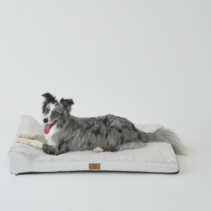 런레이더 대형견 강아지 베개 꿀잠 방석, 그레이, 1개