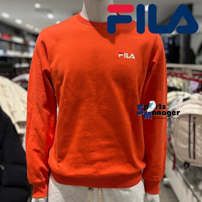 휠라  티셔츠  G19 FS2POF1101XOED   공용 베이직 리니어 맨투맨