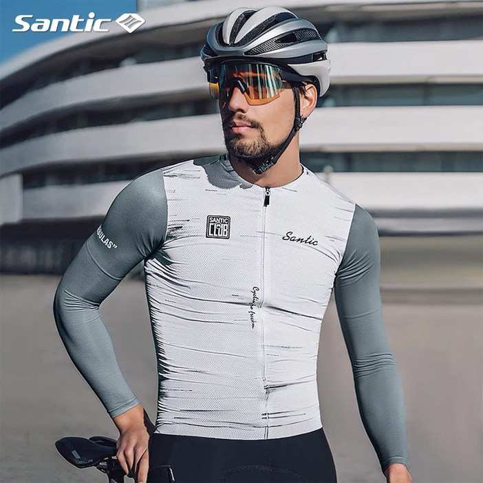 산틱 자전거 져지 긴팔 의류 상의 자외선차단 UPF50 M3C01151W