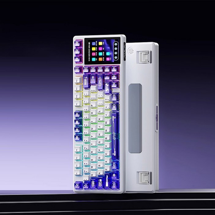 스마트박스AULA 독거미 L99 스크린 키보드 무선 커스텀 터치 3모드 블루투스 게임전용 키보드