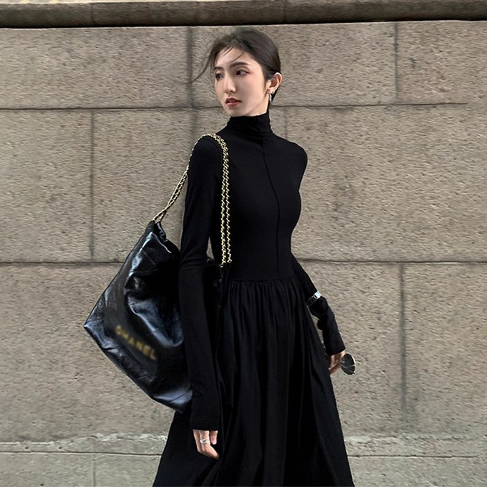 스타일닥터 여성 가을겨울 원피스 롱 니트 원피스 슬림 스커트