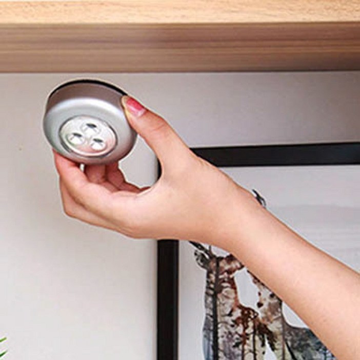 건전지식 미니 보조 조명 원터치 LED 침실 독서등 화장실 부착식 꼬마 전등