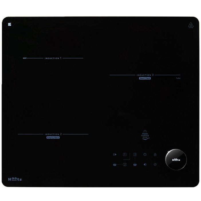 하츠 인덕션 3구 스마트휠 FULL EIC30N 블랙화이트 빌트인 전기레인지 쿡탑