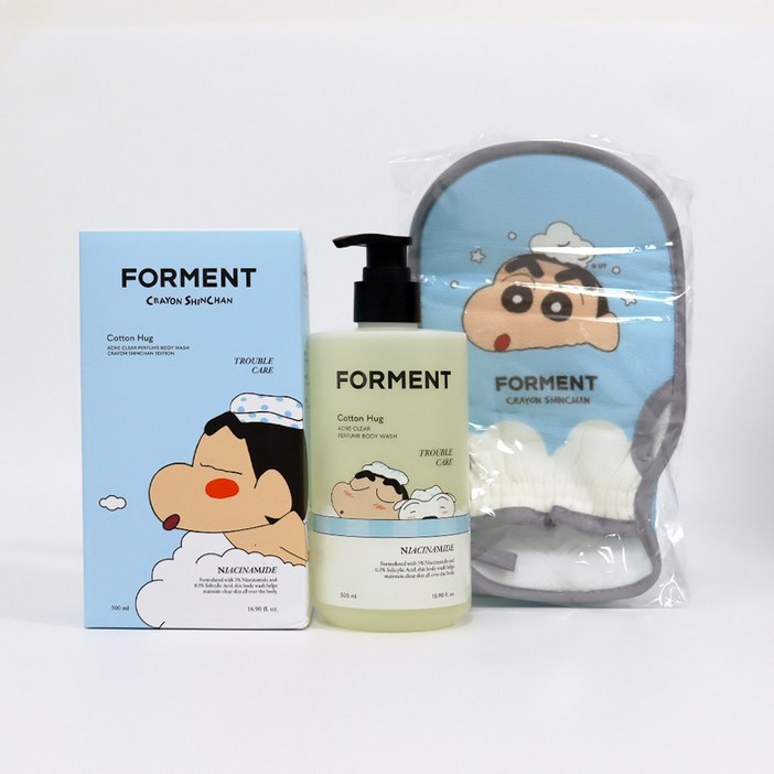 한정판 포맨트 아크네 클리어 퍼퓸 바디워시 짱구 에디션