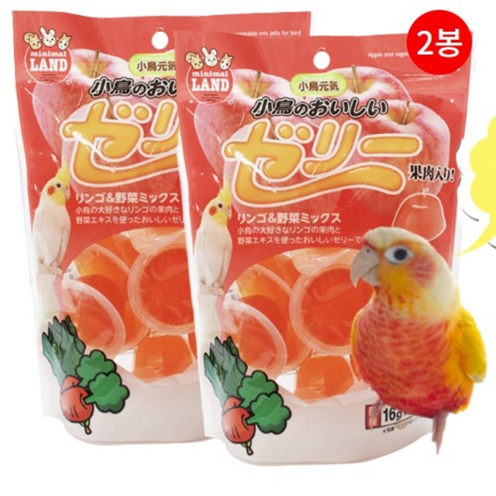앵무새 간식 마루칸 젤리 과일 12개입, 2봉, 192g