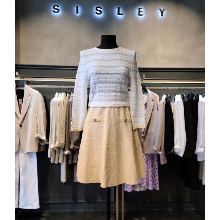 시슬리 SISLEY 컬러배색 니트원피스 SAKO31131 BE