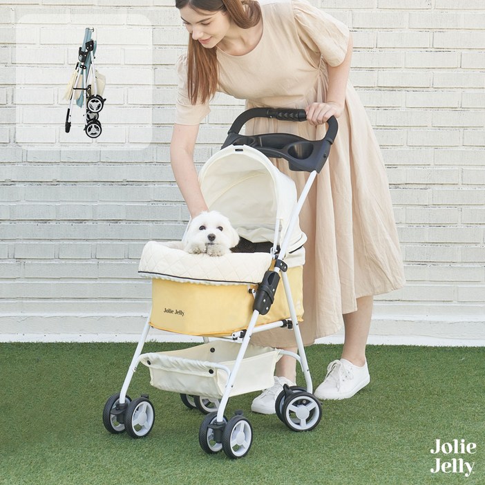 졸리젤리 조이 유모차 반려동물 강아지 고양이 양대면 일체형 접이식