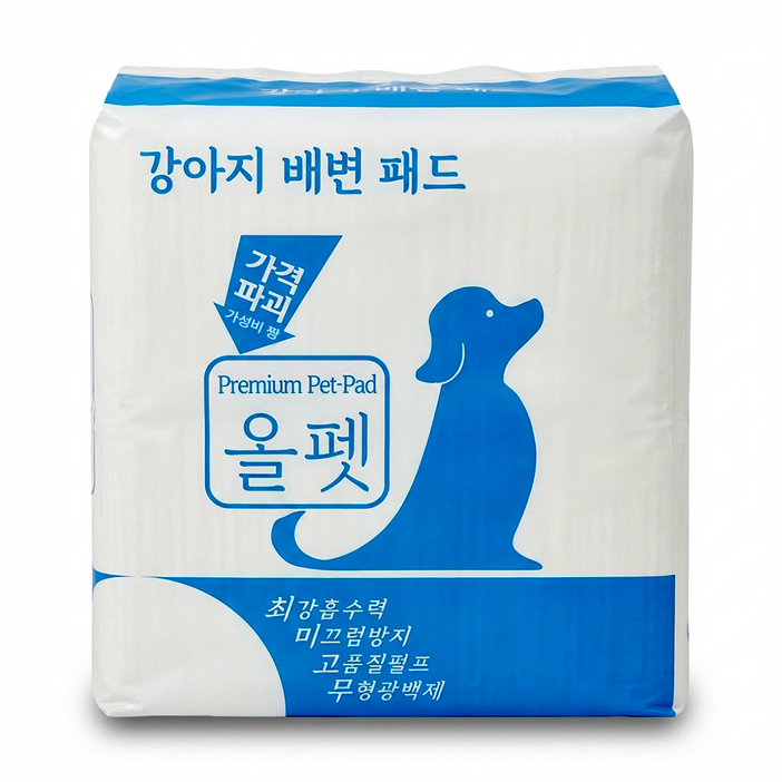 강아지 배변패드 올펫 대형2팩 70매 대형57g 60x76 Cm, 2개, 35개입