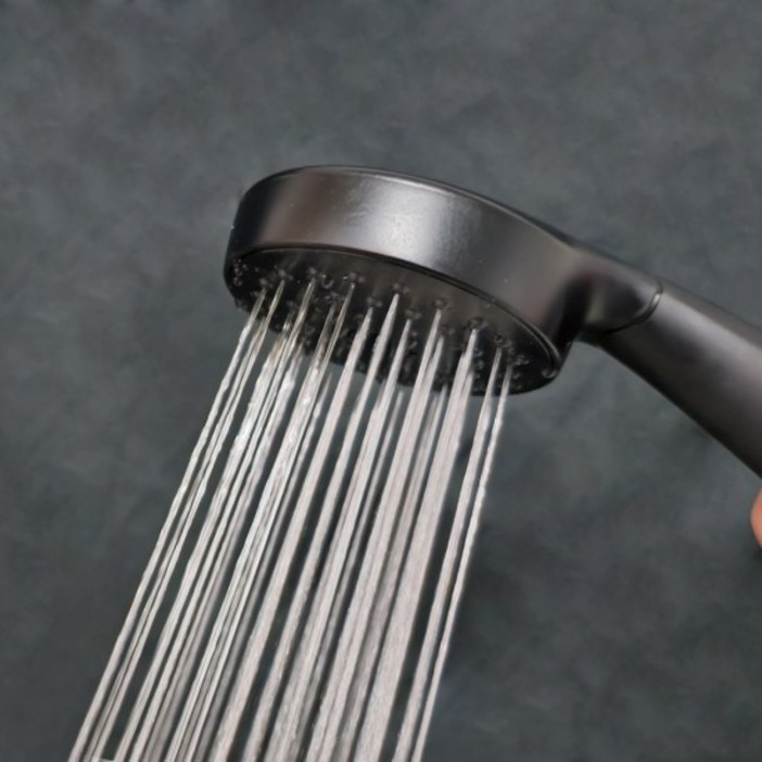 대림 도비도스 매트 블랙컬러 샤워헤드, 블랙, 1개