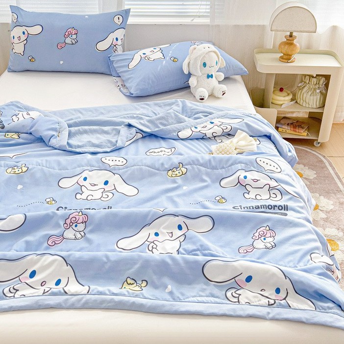 LOVEND 산리오 여름 귀여운 냉감 차렵이불 에어컨 이불 캐릭터 홑이불