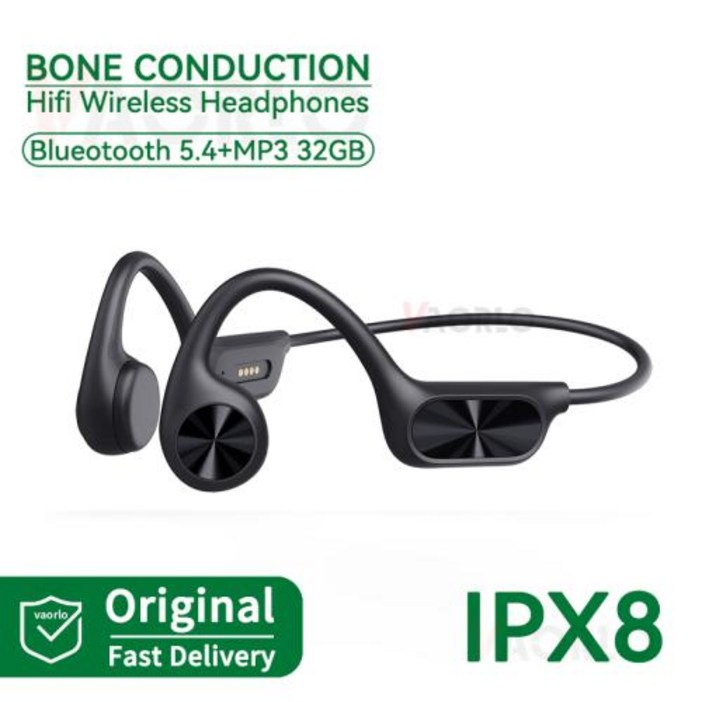 소리증폭기 음성 증폭기 난청보청기 새로운 IPX8 방수 골전도 헤드폰 블루투스 5.4 무선 수영 Hifi 헤드셋 32GB MP3 스포츠 핸즈프리 마이크 포함