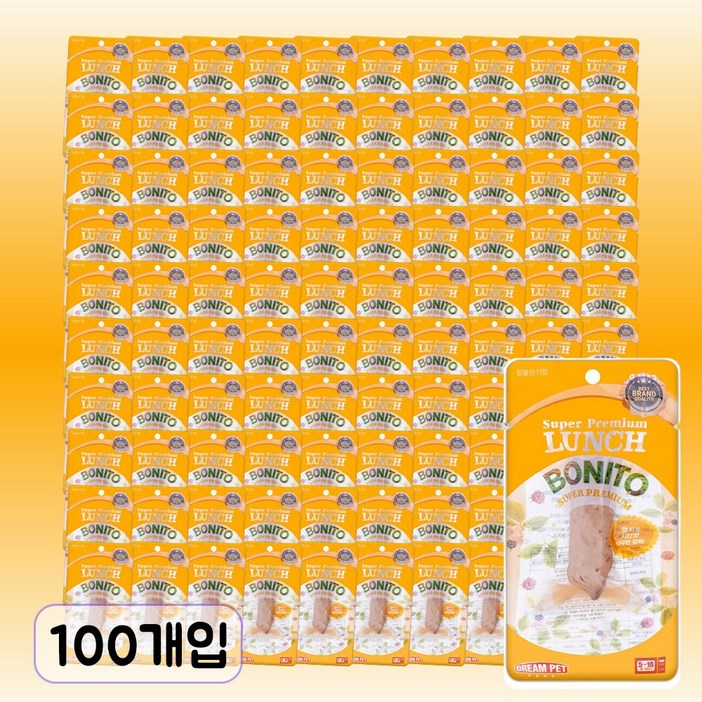 슈퍼 프리미엄 런치보니또 20g 고양이간식, 22g, 100개, 치킨