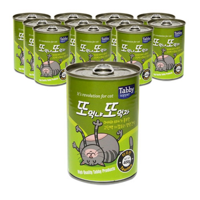 테비 또또캔 고양이간식 참치 400g, 12개, 참치 타우린 혼합맛, 400g