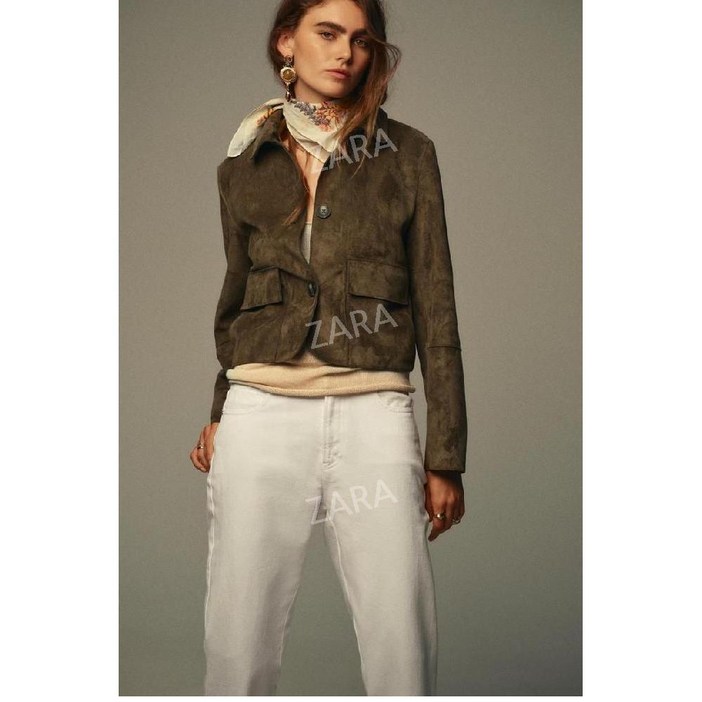 자라 가을 스웨이드 크롭 자켓 2025 신상