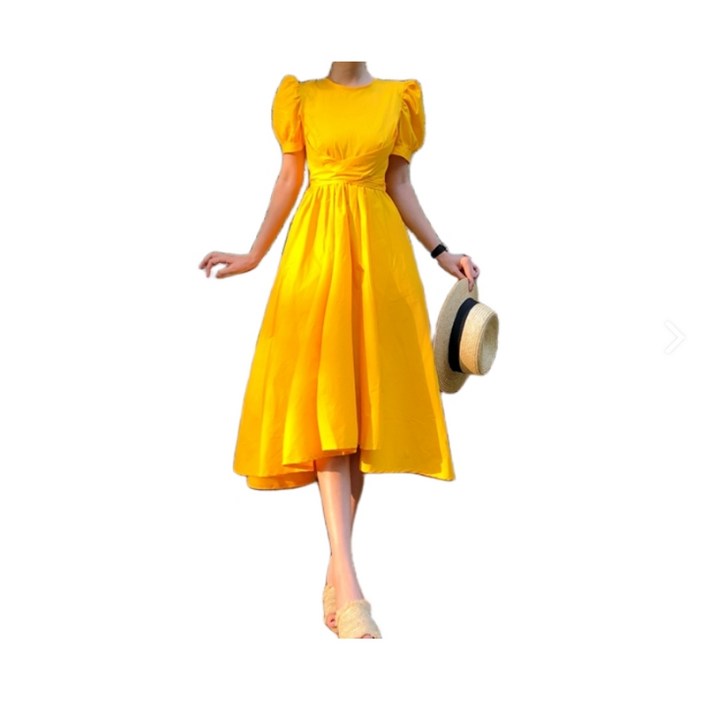 Ogfaour 여성 복고풍 반팔 원피스 라라랜드