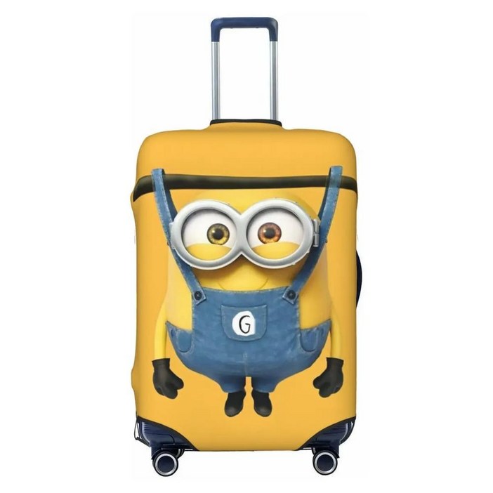 재미 있은 미니언 애니메이션 귀여운 수하물 커버 수호자 탄성 만화 여행 가방
