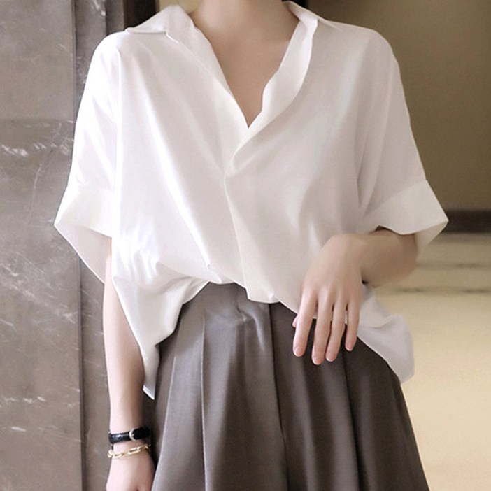 드마엘 아일리 베이직 카라넥 셔츠 블라우스3color 데일리 데이트룩 하객룩 오피스룩 드마엘 아일리 베이직 카라넥 셔츠 블라우스3color 데일리 데이트룩 하객룩 오피스룩