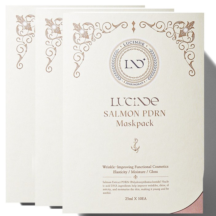뤼산드 연어 PDRN 콜라겐 생성 재생 마스크팩 25ml, 3개, 10개입