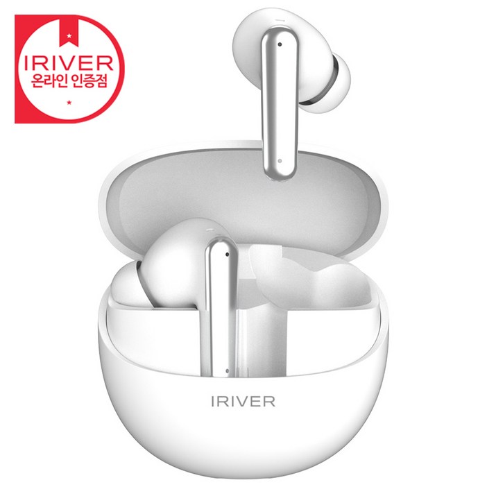 아이리버 ITW-A6 ANC ENC 노이즈캔슬링 생활방수 C타입 주변음 허용 모드 듀얼 마이크 자동페어링 터치컨트롤 커널형 러닝 헬스 자전거 운동용 선명한통화 무선 블루투스 이어폰, 화이트