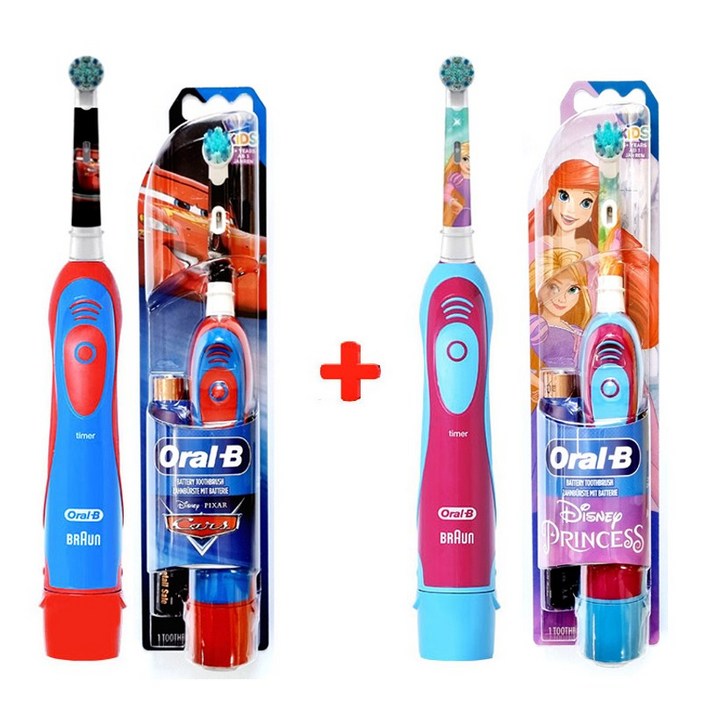 오랄비 어린이전동칫솔 1+1 (2개) 카즈 프린세스 유아전동칫솔 스테이지스 파워 전동칫솔