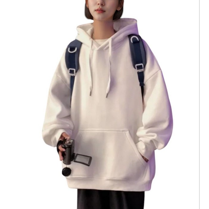 맨들맨들 부드러운 오버핏 기모 후드티셔츠 남녀공용