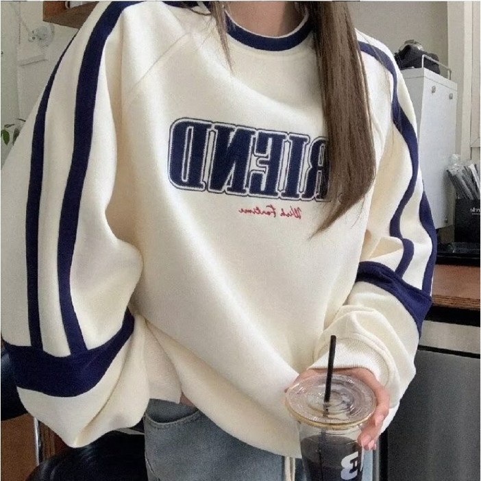 서진맘  봄 가을 빈티지 래글런 긴팔 맨투맨 루즈핏 커플룩