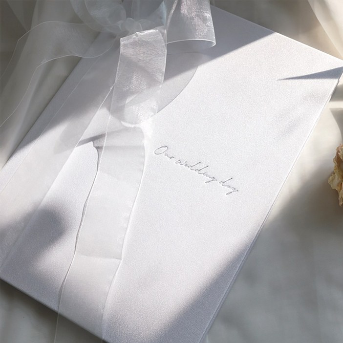 엘블랑꼬 고급 혼인서약서 케이스  리본 결혼식 성혼선언문 커버
