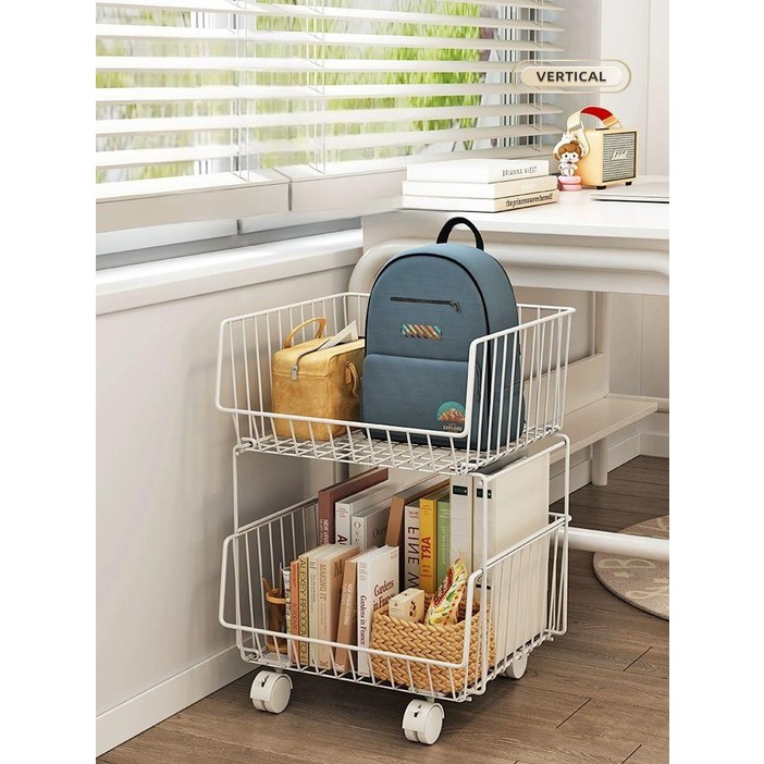 백팩 책가방정리 팬트리 이동식 드레스룸 정리함 화이트 홑겹 흰색