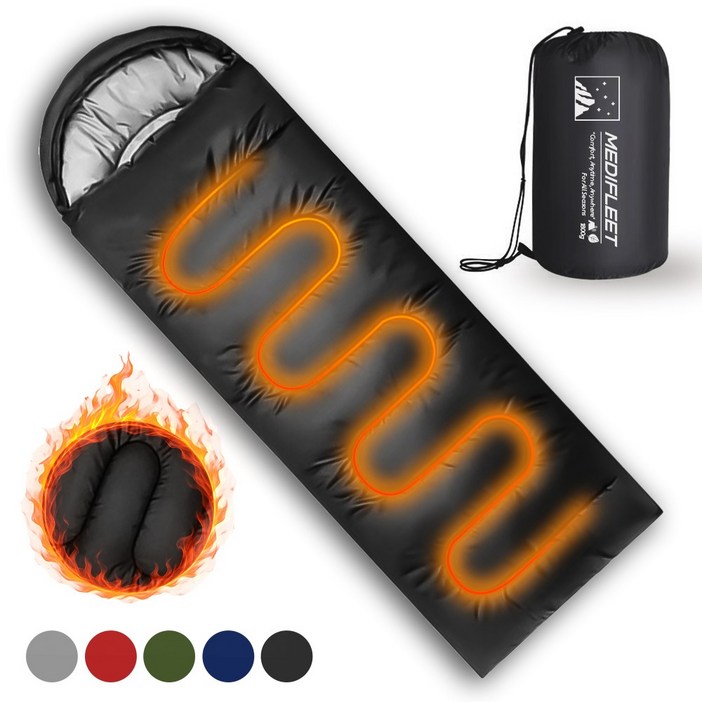 메디플릿 겨울용 머미형 야외 캠핑 침낭 + 수납가방