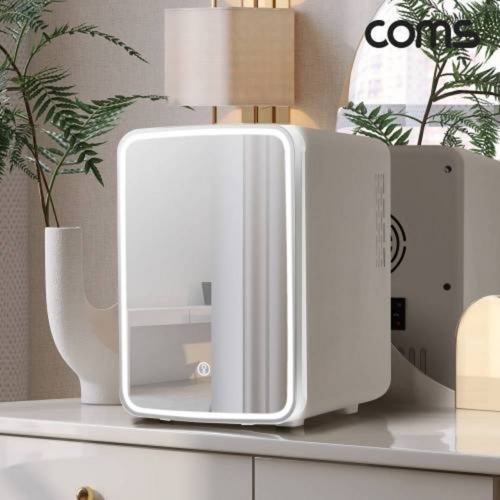 컴스 LED 거울 미니 화장품 냉온장고