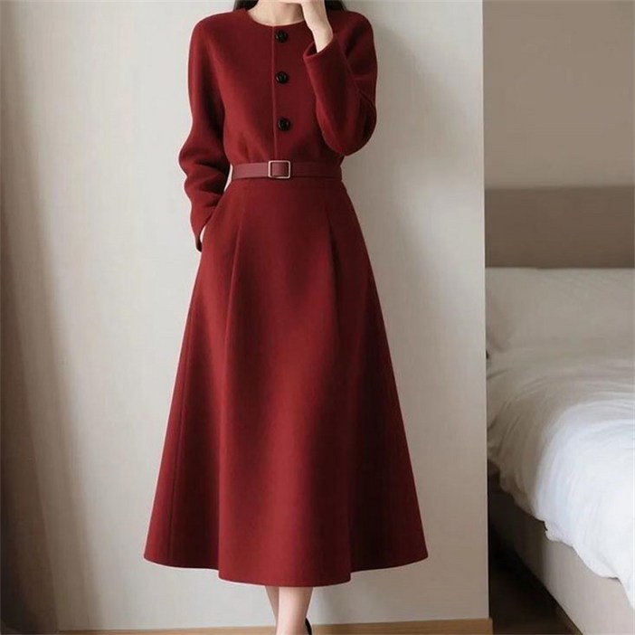 AOKADA 여성 봄 가을 슬림핏  오피스룩 하객룩 A라인 정장 원피스